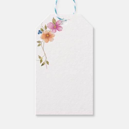Ochtendweide Bloesems Cadeaulabel (Voorkant)