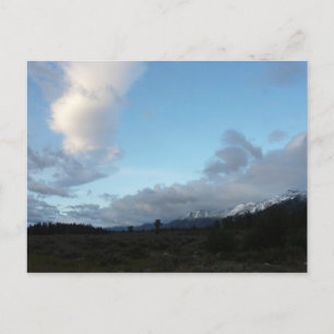 Ochtendwolken bij Grand Teton National Park Briefkaart