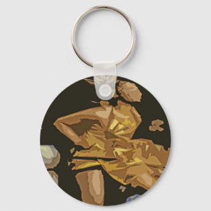 OCHUN TAMBOR DANCING BY LIZ LOZ SLEUTELHANGER