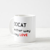 ocicat amour café tasse (Devant gauche)