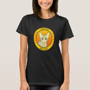 Ocicat kat portret t-shirt