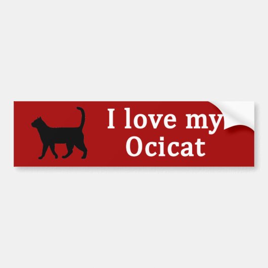 Ocicat Love Bumpersticker (Voorkant)