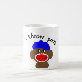 ock Monkey "I THROW POOP" Koffiemok (Center)