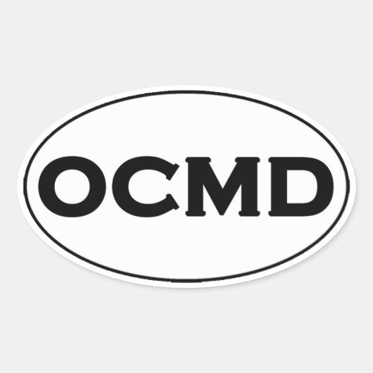 OCMD Oval Logo Ovale Sticker (Voorkant)