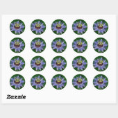 Ocoee flower Passiflora caerulea Passion flower Ronde Sticker (Vel)