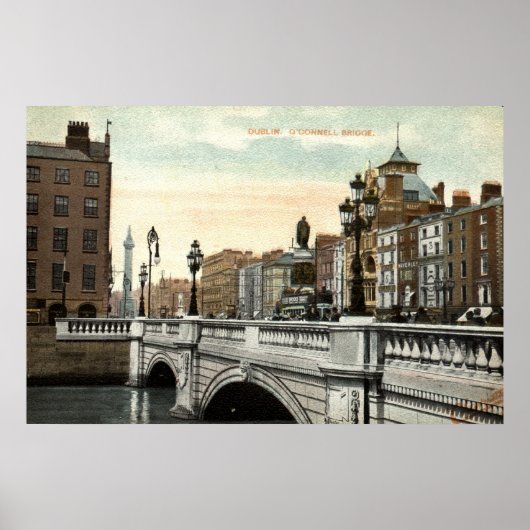 O'Connell Bridge, Dublin, Ierland 1915  Poster (Voorkant)
