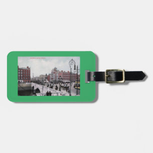 O'Connell Bridge, Dublin, Ierland,  stijl Bagagelabel