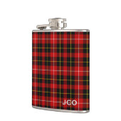 O'Connell Tartan Monogram Rood en Zwart Plaid Heupfles (Links)