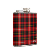 O'Connell Tartan Monogram Rood en Zwart Plaid Heupfles (Rechts)