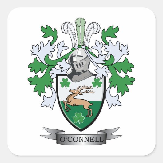 O'Connell-wapenschild Vierkante Sticker (Voorkant)