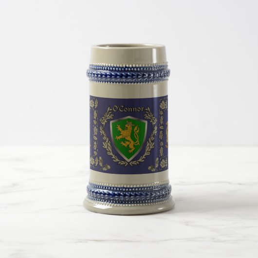 O'Connor/Connor (Kerry) Irish Shield Griffin Stein Bierpul (Center)