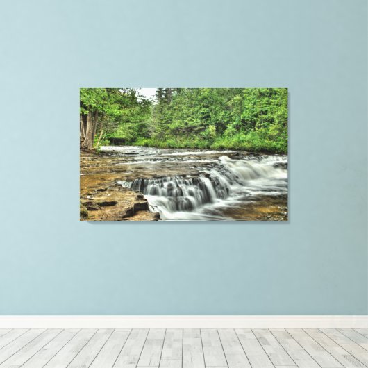 Ocqueoc Herfsten, Michigan Canvas Afdruk (Insitu (Houten vloer))