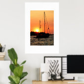 Ocracoke Harbour Sunset Poster (Thuiskantoor)