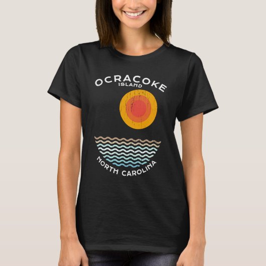 Ocracoke Island NC Summertime Vacking Squiggly T-shirt (Voorkant)