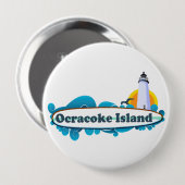 Ocracoke Island Ronde Button 4,0 Cm (Voorkant /achterkant)