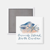 Ocracoke Island Seashells Magneet (Voorkant / Achterkant)