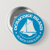 Ocracoke Island (sloep) Ronde Button 7,6 Cm (Voorkant /achterkant)
