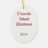Ocracoke, kerstdag keramisch ornament (Achterkant)