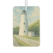 Ocracoke Lighthouse Watercolor Luchtverfrisser (Achterkant)