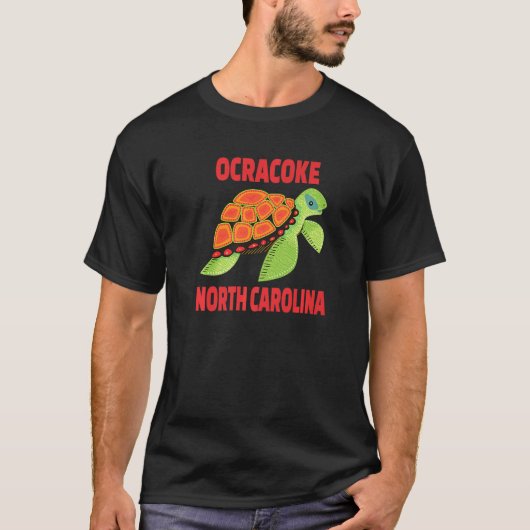 Ocracoke North Carolina Zee Turtle T-shirt (Voorkant)