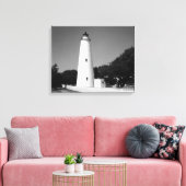 Ocracoke vuurtoren canvas afdruk (Insitu (Woonkamer))