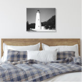 Ocracoke vuurtoren canvas afdruk (Insitu (Slaapkamer))