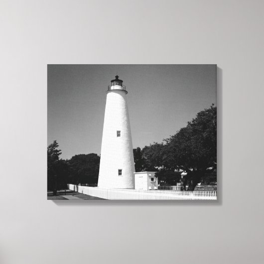 Ocracoke vuurtoren canvas afdruk (Voorkant)