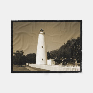 Ocracoke vuurtoren fleece deken