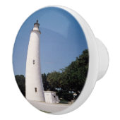 Ocracoke vuurtoren keramische knop (Rechts)