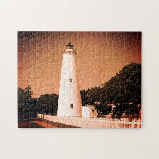 Ocracoke vuurtoren legpuzzel (Horizontaal)