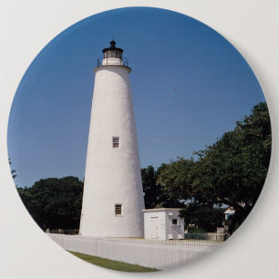 Ocracoke vuurtoren ronde button 6,0 cm