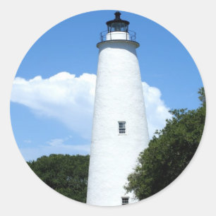 Ocracoke vuurtoren ronde sticker