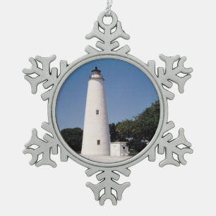 Ocracoke-vuurtoren Tin Sneeuwvlok Ornament