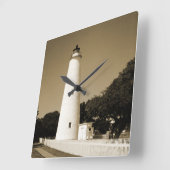 Ocracoke vuurtoren vierkante klok (Hoek)