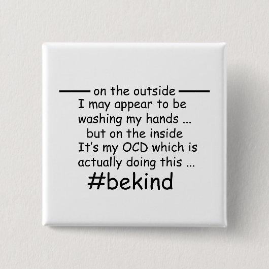OCS - Bewustzijn van obsessieve-compulsieve stoorn Vierkante Button 5,1 Cm (Voorkant)