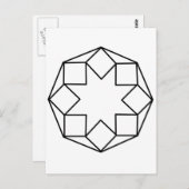 Octagon Square Briefkaart (Voorkant / Achterkant)