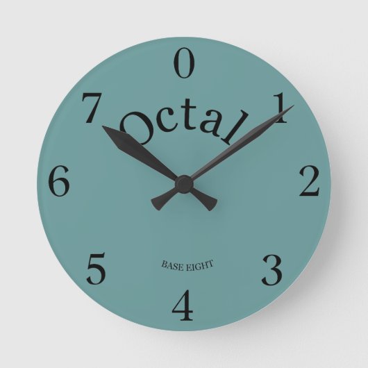 Octale klok leef je leven in basis 8 (Voorkant)