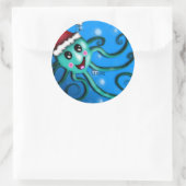 Octo Claus, étiquette de cadeau (Sac)