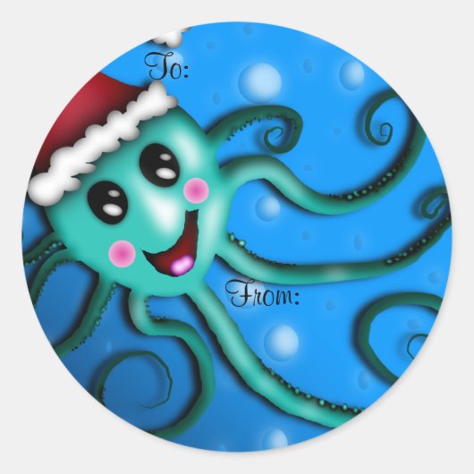 Octo Claus, label cadeau (Voorkant)