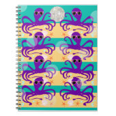 Octo Party Octopus Pattern Cute Zee Creature Notitieboek (Voorkant)