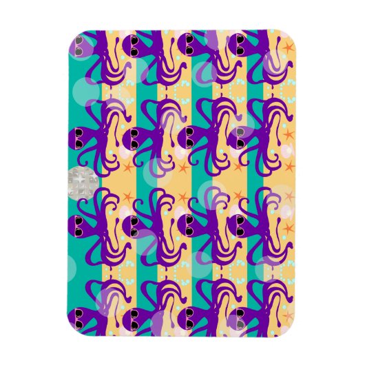Octo Party Octopus Pattern Magneet (Verticaal)