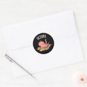 Octo-pie Funny Octopus Pie Dark BG Ronde Sticker (Envelop)
