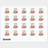 Octo-pie Funny Octopus Pie Pun Ronde Sticker (Vel)