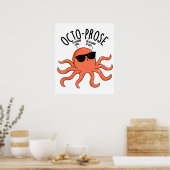 Octo-proza Funny Octopus Pun Poster (Keuken)