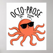 Octo-proza Funny Octopus Pun Poster (Voorkant)