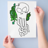 Octo schedelgroen flyer (Hand)