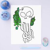 Octo schedelgroen flyer (Enkel)