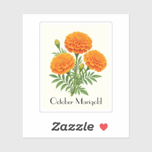 October Flamingobloem Sticker (Vel)