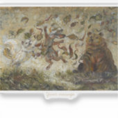 October Fun Whimsical Autumn Forest Animals  Sticker (Voorkant)