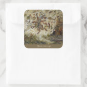 October Fun Whimsical Autumn Forest Animals  Vierkante Sticker (Tas)